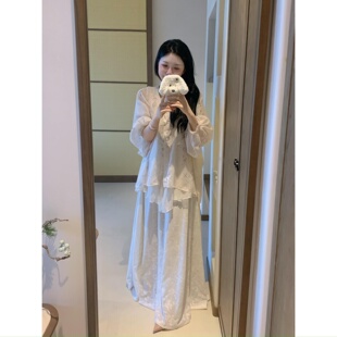 城南边儿9.13勾勒秋日浪漫~牵牛花弹力蕾丝裙松紧腰大摆半身裙长