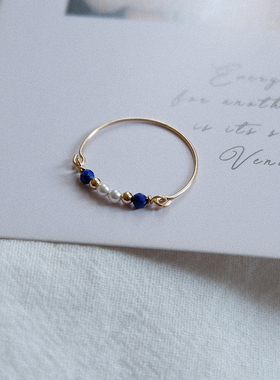 UNELGE女包金原创青金石戒指