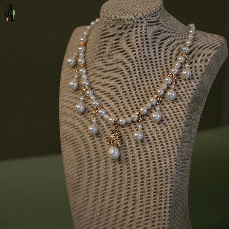 贝珠汉服软璎珞宋制风旗袍配饰