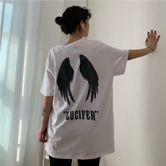 Real shot Summer Short Sleeve T-Shirt women's new wing size