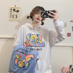 New spring and autumn cartoon three bears print Hooded Sweater blouse