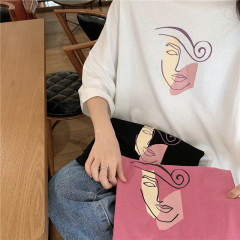 Real shot 2021 summer half sleeve bottom coat women's summer loose Korean lazy style versatile short sleeve T-shirt