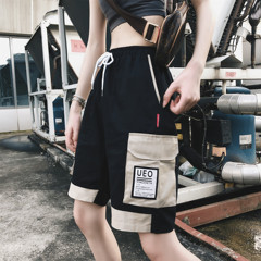 Real shooting overalls shorts women's summer loose casual pants Hong Kong fashion sports pants show thin Capris