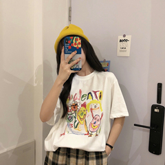 New summer clothes graffiti short sleeve T-shirt