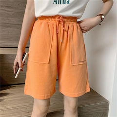 Real shot of women's summer wear loose casual shorts