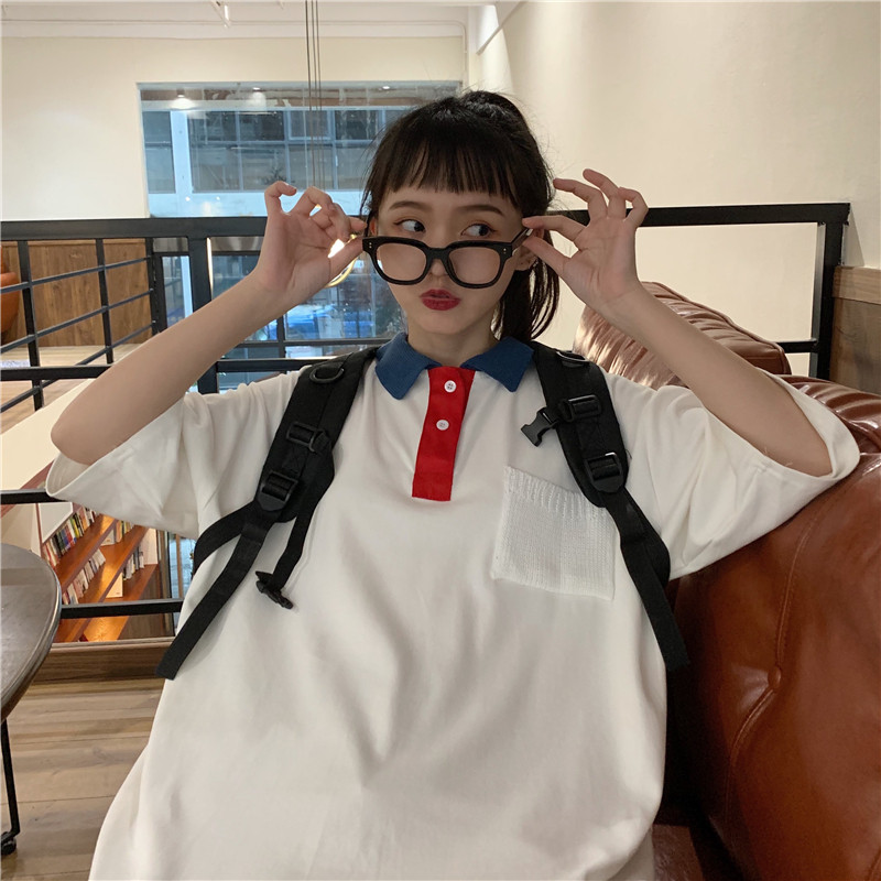 Student's pocket Short Sleeve T-Shirt Large Size