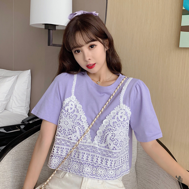 Two piece short sleeve T-shirt for 2021 summer vacation