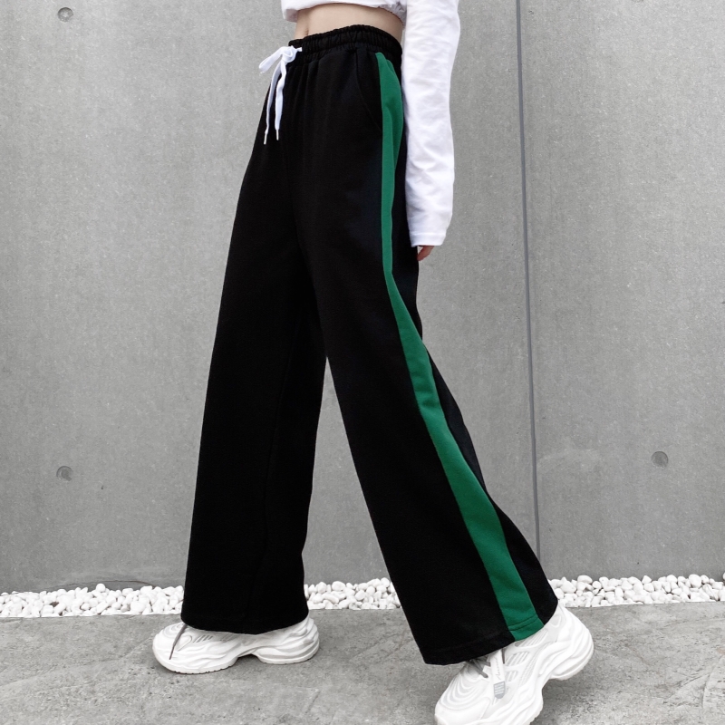 Real photo 2021 spring and autumn yuansufeng sports pants high waist Harem Pants casual pants female