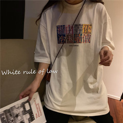 Real shot net red short sleeve T-shirt women's super hot American fashion brand versatile Korean loose student trend