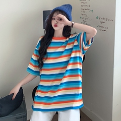Photo of 2021 Summer Short Sleeve T-Shirt women's long stripe