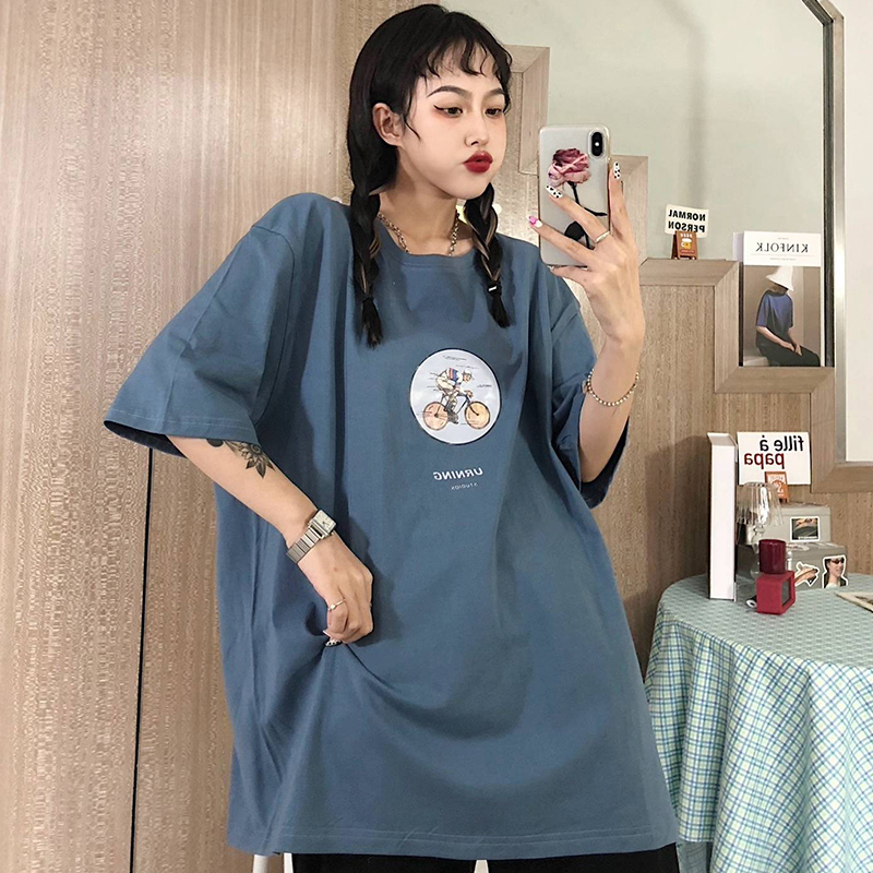 Real shot summer loose size short sleeve T-shirt