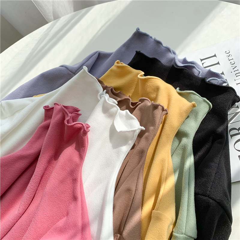 Women's T-shirt with half high collar and Western style T-shirt