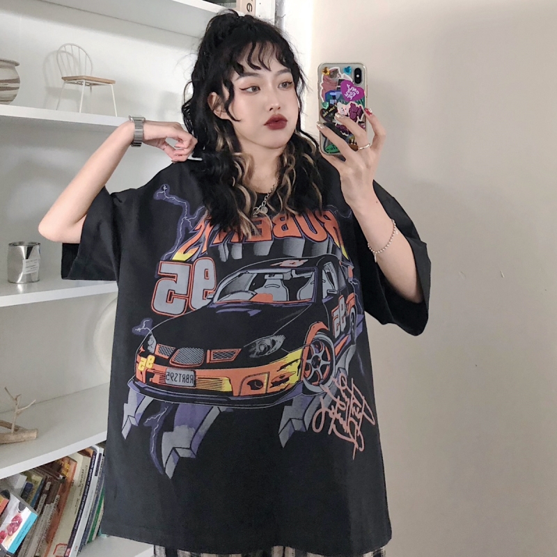 Real photo of 2021 summer clothes: the original suzerain dark short sleeve T-shirt for women