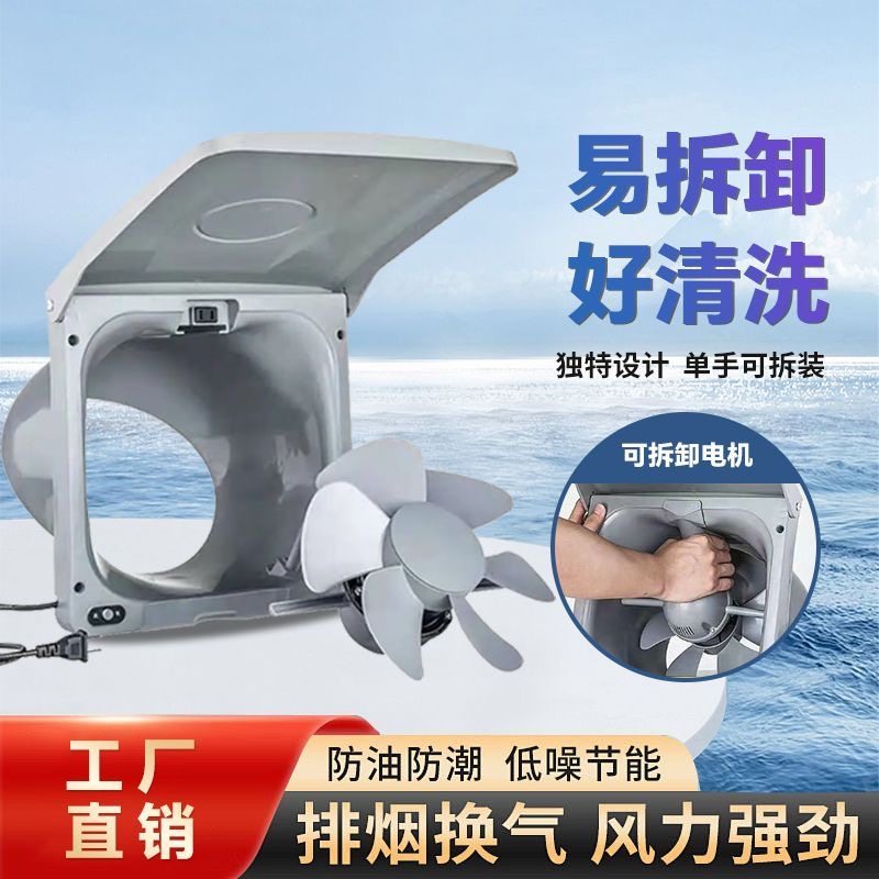 顶格牌10寸厨房强力抽油烟排气扇图片