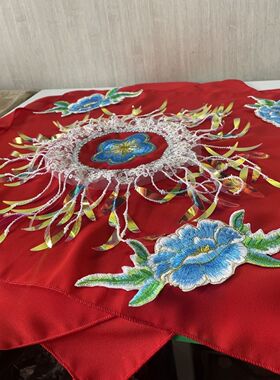 精品麻纱面料新款白月光秧歌东北二人转手绢