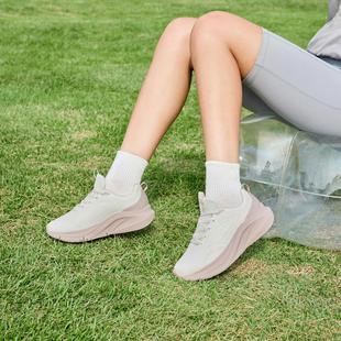 轻便软底革面运动鞋 乔丹女鞋 女跑步鞋 新款 QDB022261220G 2026春季