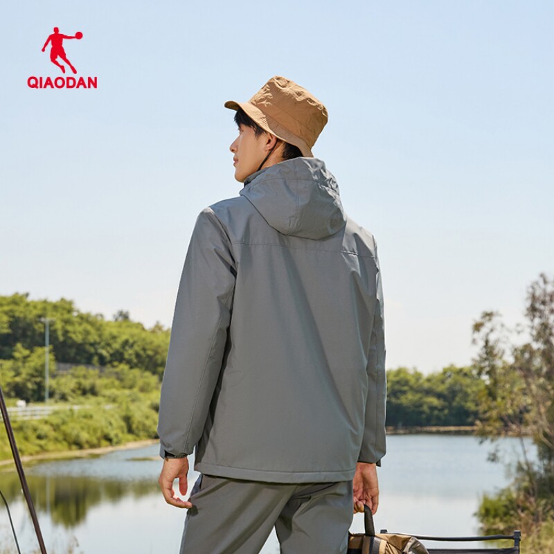 중국 조던 스포츠 짠 윈드 브레이커 남자 2024 여름 새 스타일 벨벳 따뜻한 후드 자켓 FFD43235404