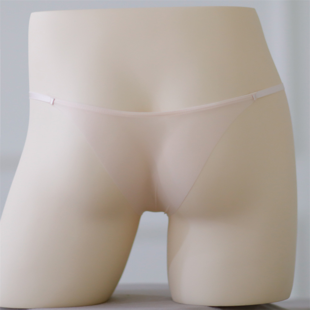 三角半包臀透明男女通用冰丝内裤