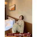 拉链立领防风家居服套装 JoyceBra高级感豹纹珊瑚绒睡衣女冬季 新款