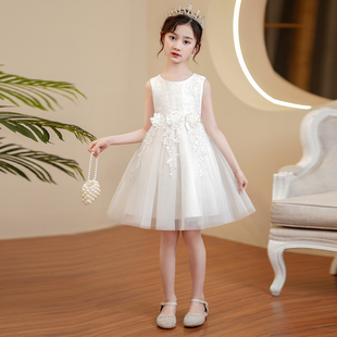 女童生日公主裙2026新款夏季钢琴演奏小女孩节日演出服马甲背心裙