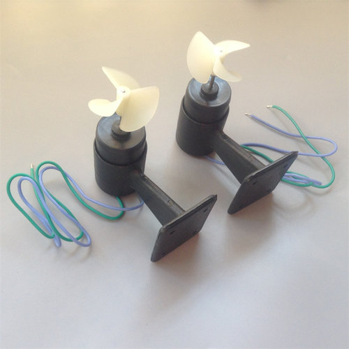 2线 有刷电机 打窝船 DIY船模模型 12V直流水下推进器 防水马达