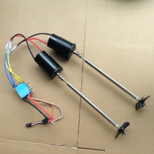 打窝船550电机双动力套装480A有刷水冷双向电调遥控船 可用2s电池