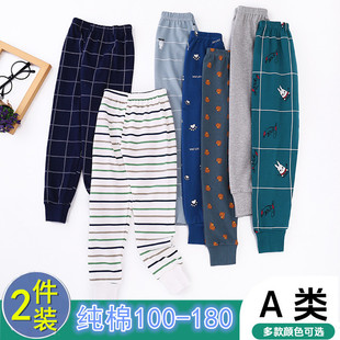 宝宝女童保暖打底小孩家居裤 全棉内穿线裤 冬 纯棉男童秋裤 儿童睡裤