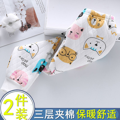 秋冬儿童保暖裤三层夹棉男童秋裤纯棉加厚女童棉裤内穿宝宝打底裤