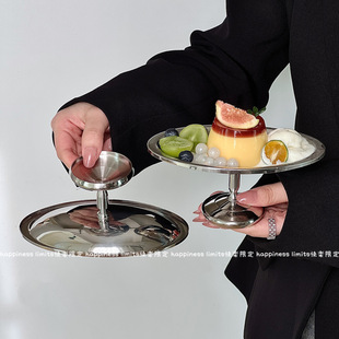 304不锈钢椭圆水果船杯点心甜品冰淇淋布丁高脚杯碗ins博主道具