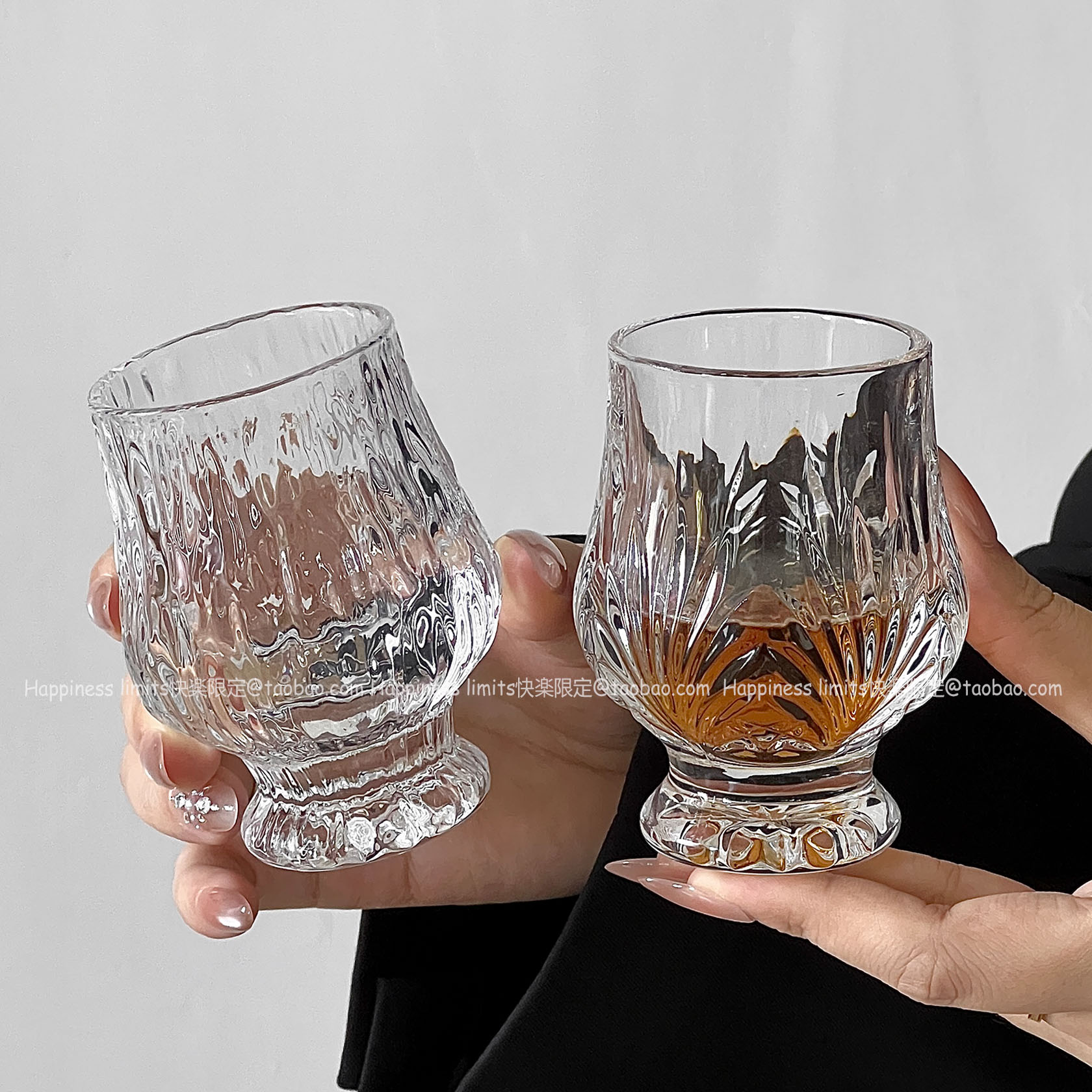 高级感ins水晶闻香杯威士忌酒杯