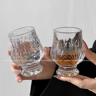 高级感ins水晶闻香杯威士忌酒杯品鉴轻奢风白兰地杯洋酒杯冷饮杯