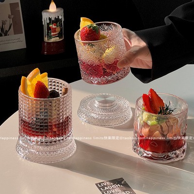 热红酒杯创意转转杯圣诞微醺酒杯果酒杯调酒杯红酒高颜值玻璃杯子