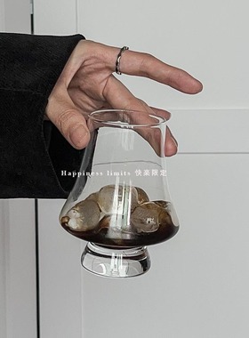 ins风创意蘑菇矮脚玻璃杯可爱少女心拿铁奶咖杯雪糕冰淇淋杯子