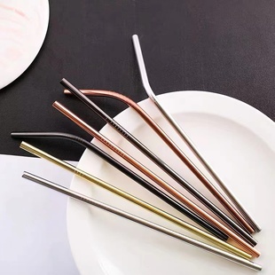 循环使用304不锈钢吸管 创意网红吸管环保金属吸管21cm奶茶吸管