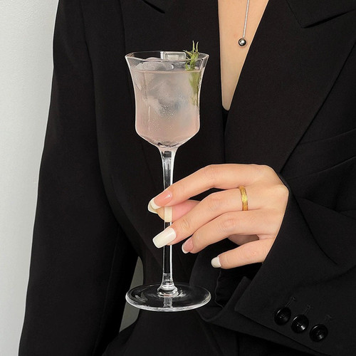 复古欧式高脚鸡尾酒杯小容量宫廷杯香槟气泡酒杯品酒品鉴杯闻香杯