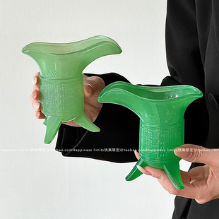 【宫廷帝王杯】酒杯创意仿古爵杯家用复古秦始皇奶茶杯古代杯子