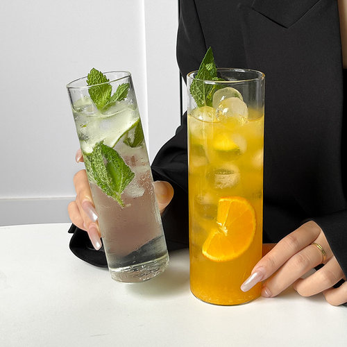 网红餐厅直筒柯林杯耐热玻璃杯