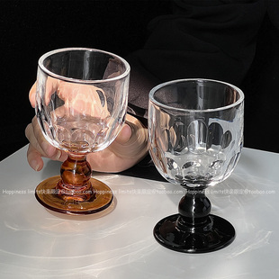 中古高脚杯香槟杯小众复古玻璃杯酒杯ins风高级感红酒杯葡萄酒杯