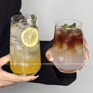 ins网红餐厅玻璃杯chic饮品杯苏打饮料杯气泡水杯果汁杯冰咖啡杯