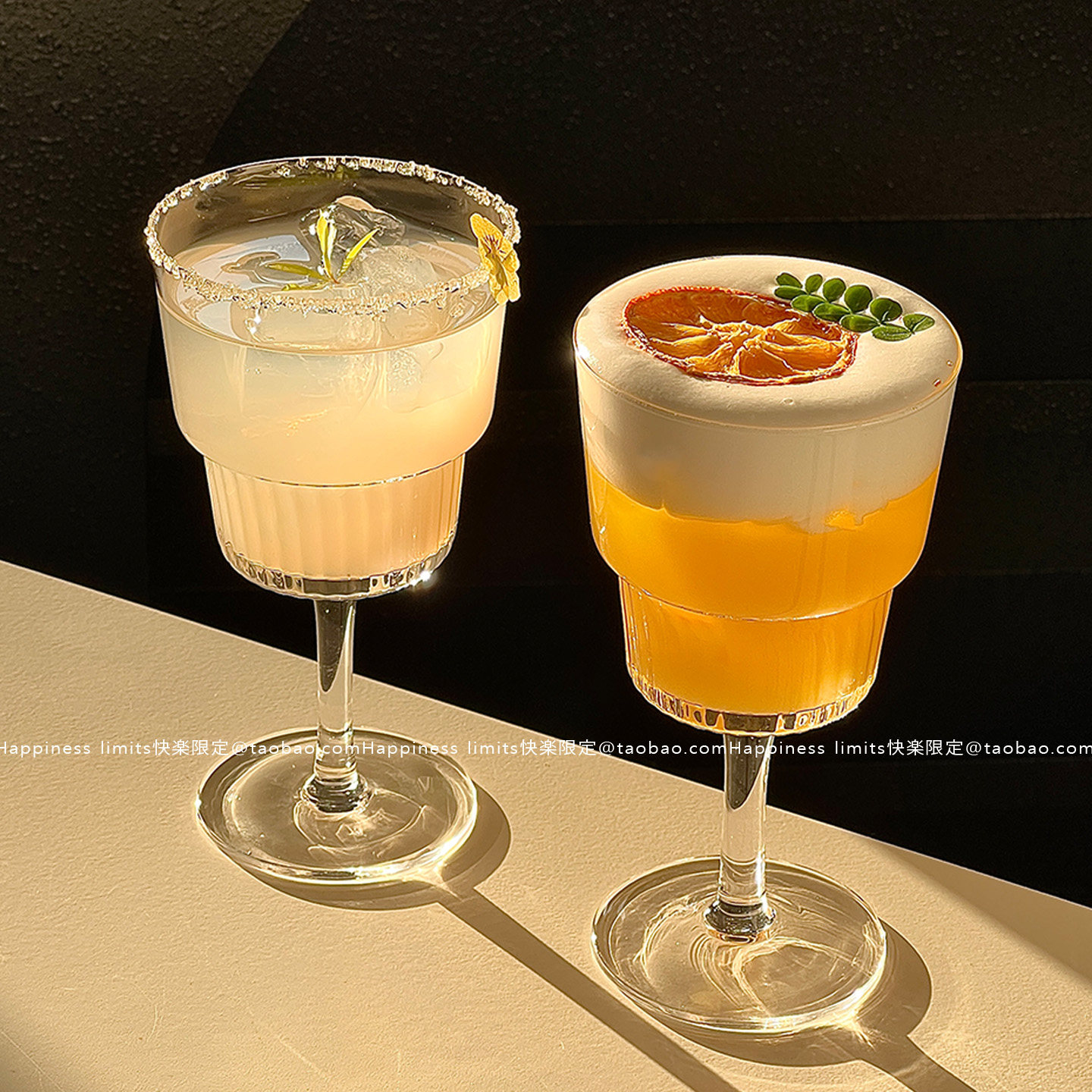 法式复古竖纹玻璃高脚杯创意鸡尾酒杯香槟杯家用饮品饮料果汁杯子,餐饮具,玻璃杯,淘宝优惠券,粉丝福利购,淘宝优惠卷