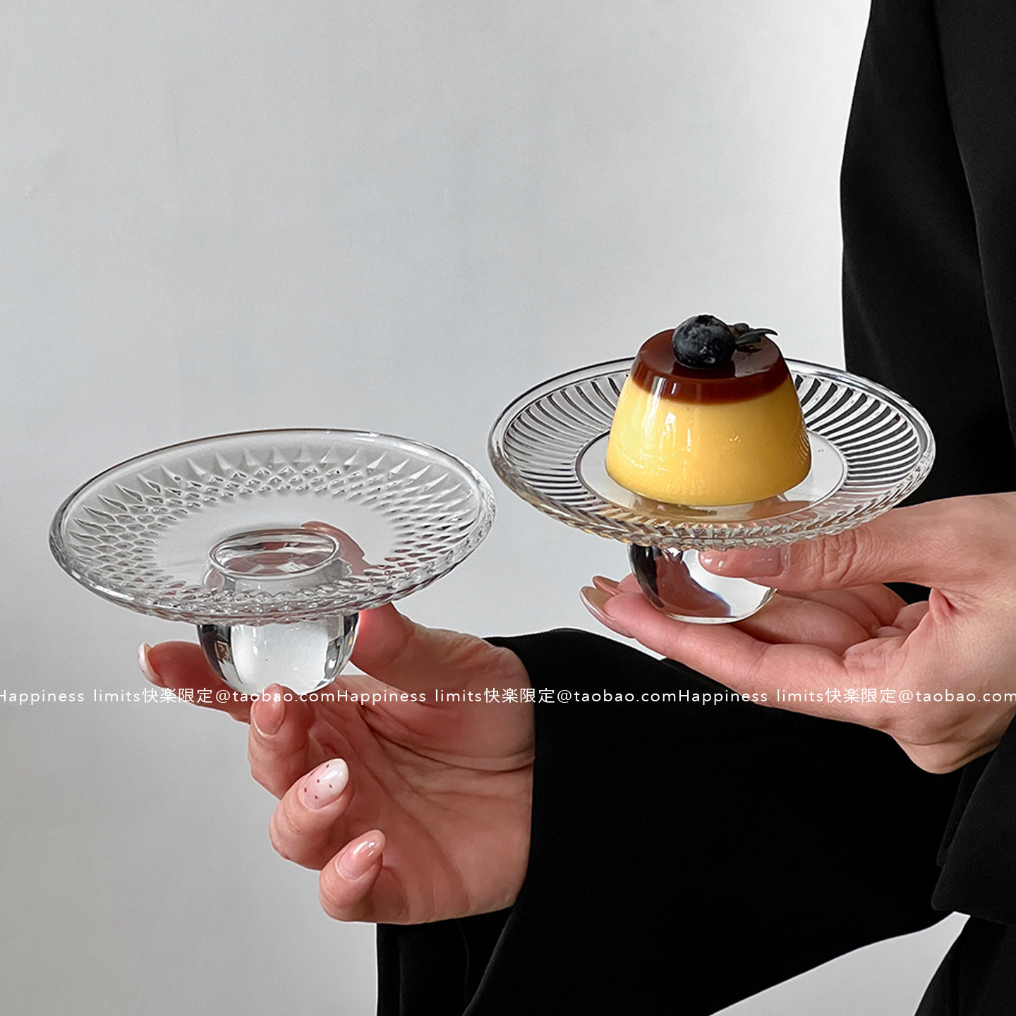 高颜值水果盘小精致玻璃碟糖果零食碟果碟点心甜品碟家用轻奢小碟