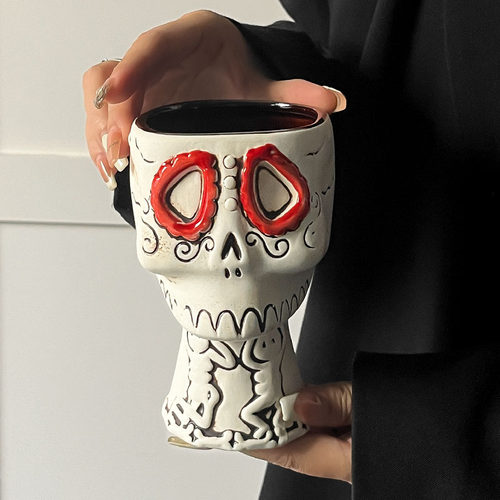 酒吧僵尸杯tiki杯万圣节创意网红骷髅陶瓷酒杯夏威夷鸡尾酒提基杯