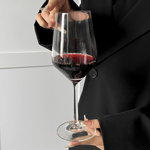 ins风博主简约高脚玻璃酒杯设计家用杯子红酒杯葡萄酒杯