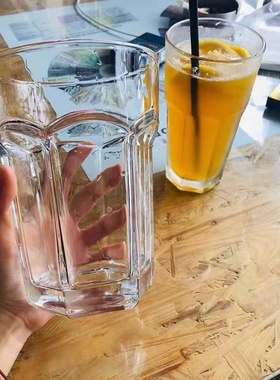 网红ins风餐厅超大容量玻璃杯 500ml杯子饮料杯水果茶杯 莫吉托杯