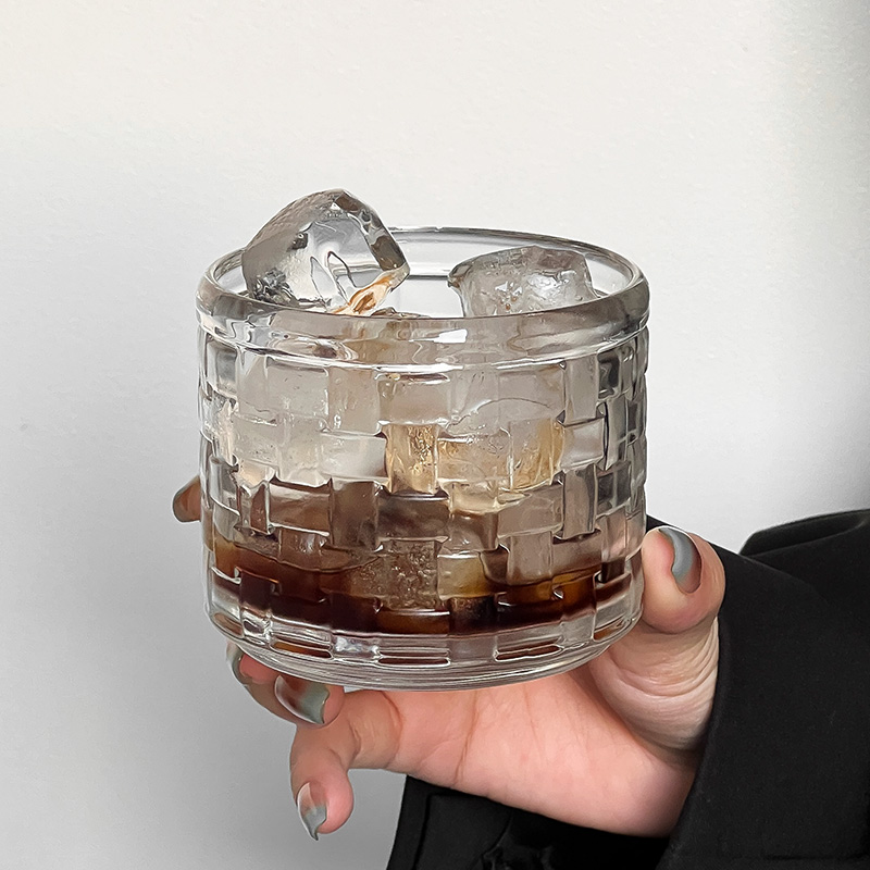 小众ins复古可叠玻璃杯咖啡杯