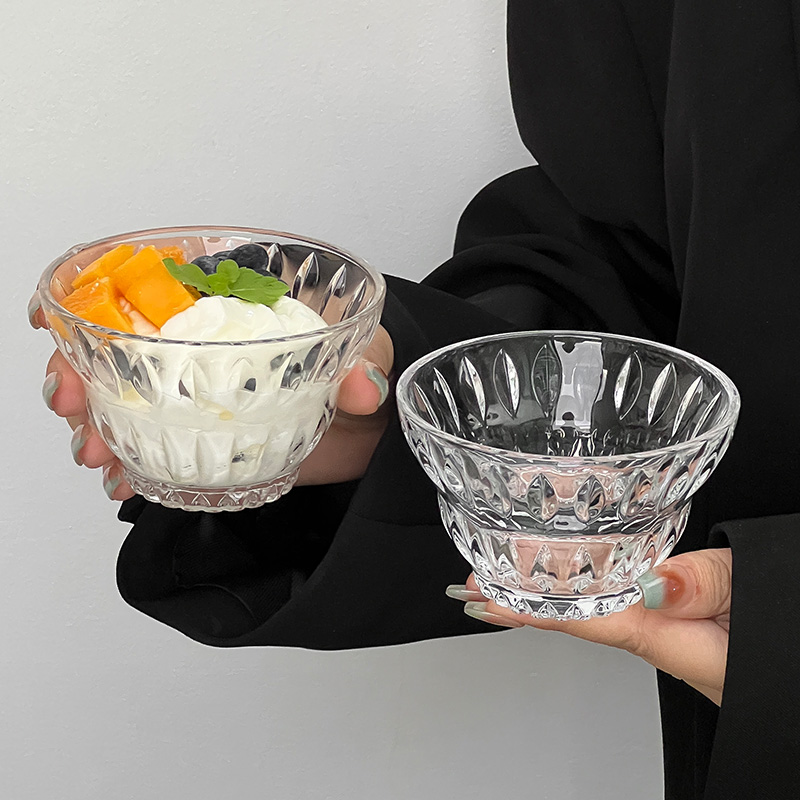 复古设计师款浮雕甜品碗ins风