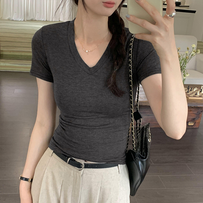 短袖纯欲风粘纤当天发货送运费险