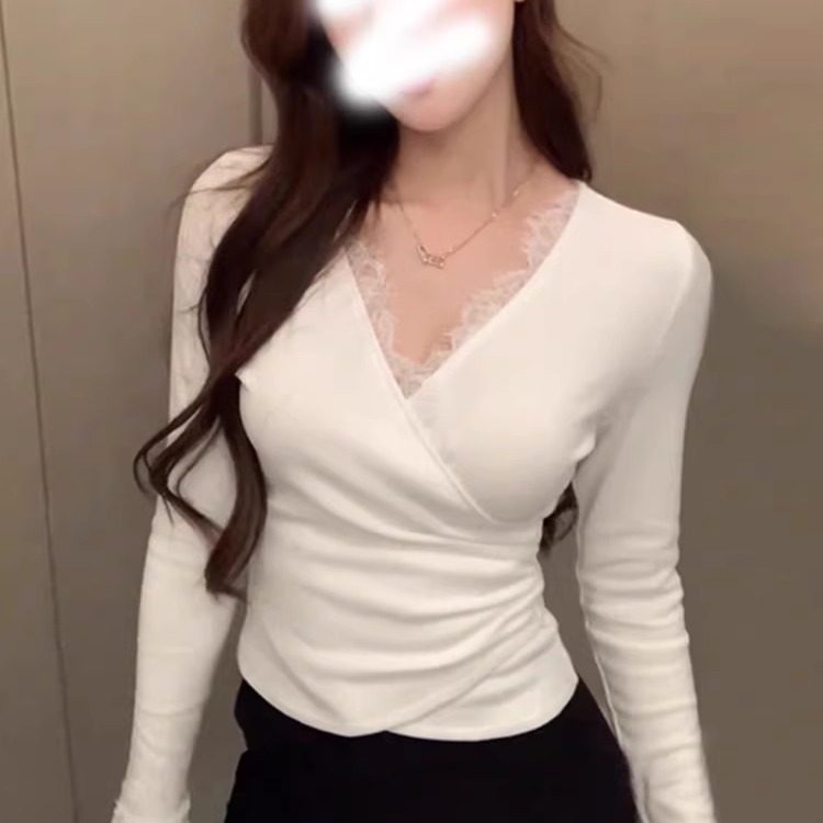 纯欲蕾丝打底衫内搭秋冬