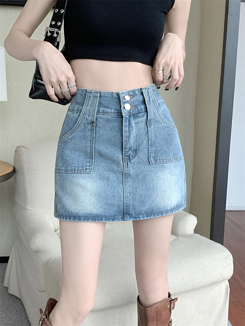 包臀牛仔裙辣妹短裙夏季