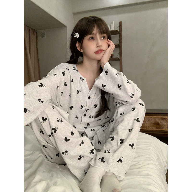 晚眠德绒睡衣女秋冬季保暖卡通2025年新款长袖家居服套装冬天加厚